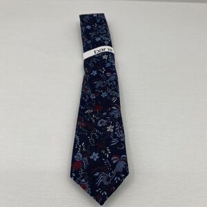 Bar III Men's Slim Skinny Neck Tie Botanical Navy 2.5" Blade NWT